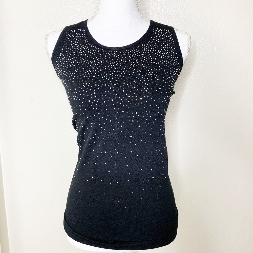 Lauren Conrad Black sparkly tank top. Size small